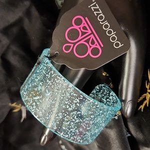 Paparazzi Turquoise Blue Plastic Cuff Bracelet